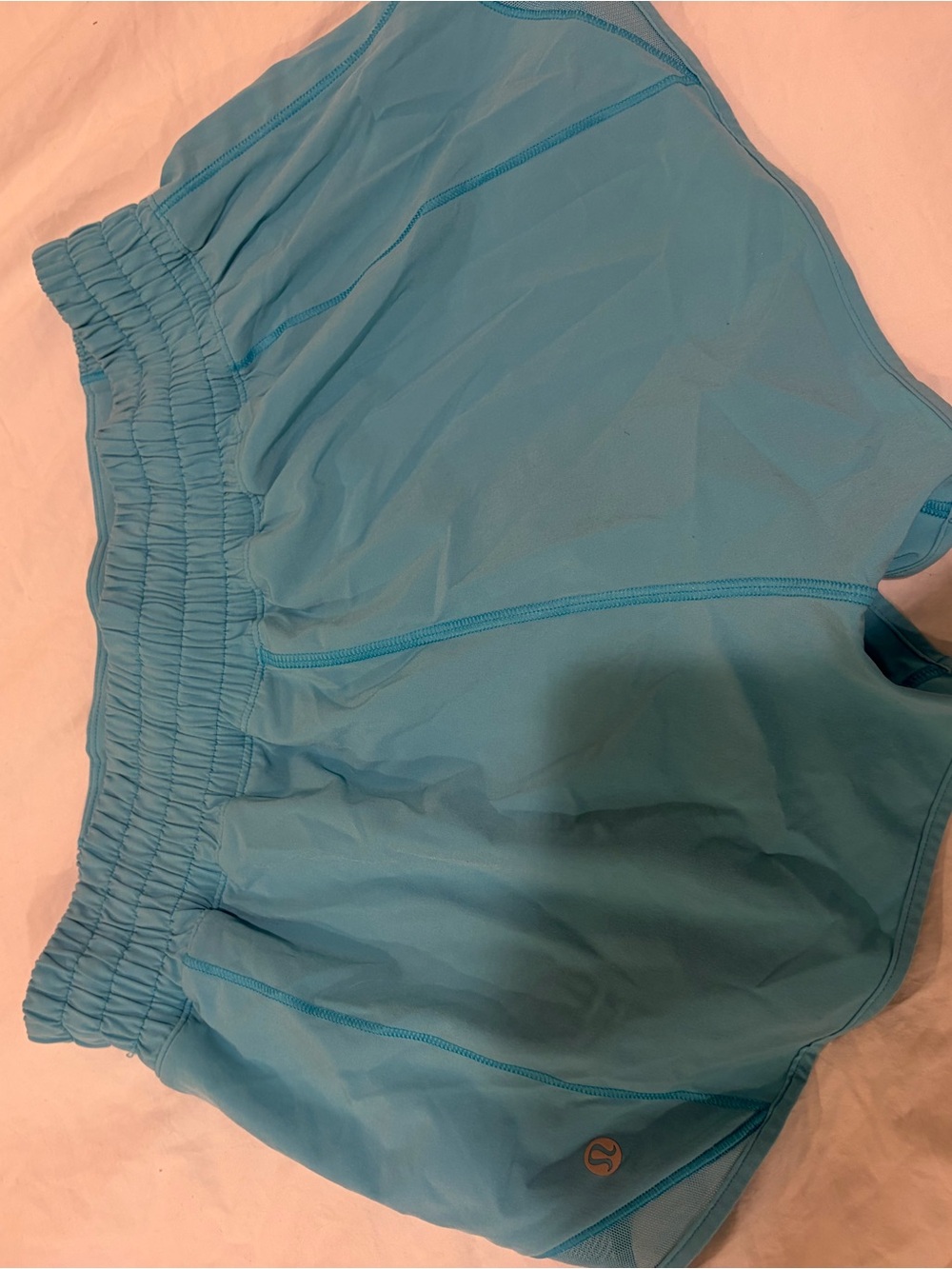 Light blue high waisted hotty hot shorts- 2.5 inch